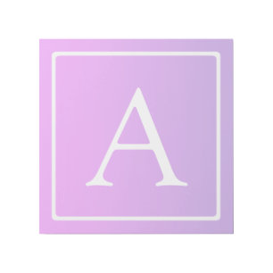 Simple Monogram   Subtle Pink/Purple Ombre Gallery Wrap