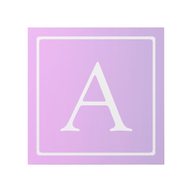 Simple Monogram | Subtle Pink/Purple Ombre Gallery Wrap (Front)