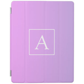 Simple Monogram | Subtle Pink/Purple Ombre iPad Smart Cover