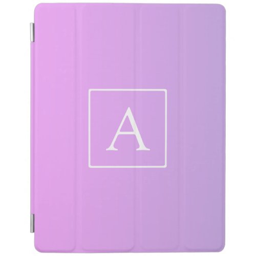 Simple Monogram  Subtle PinkPurple Ombre iPad Smart Cover