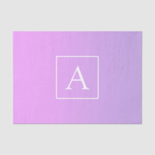 Simple Monogram   Subtle Pink/Purple Ombre Tissue Paper
