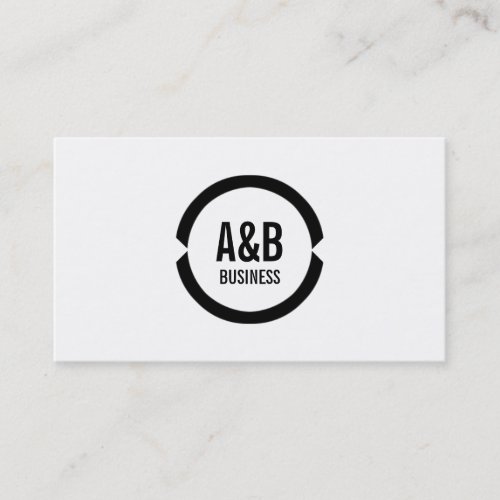 Simple Monogram System Architect Business Card