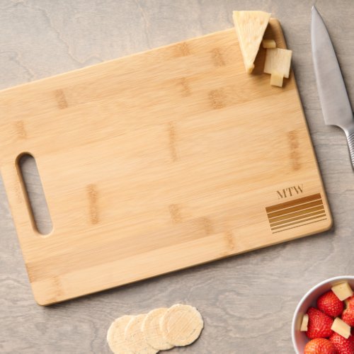 Simple Monogram Text Template Cutting Board
