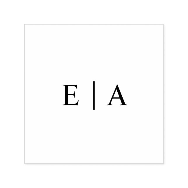 Simple Monogram Wedding Logo Initials Self-inking Stamp (Design)