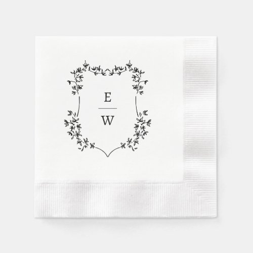 Simple Monogram Wedding Napkins
