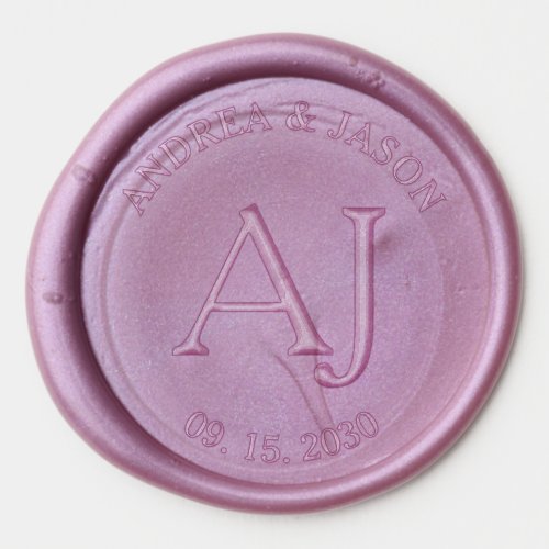 Simple Monogram Wedding Wax Seal Sticker