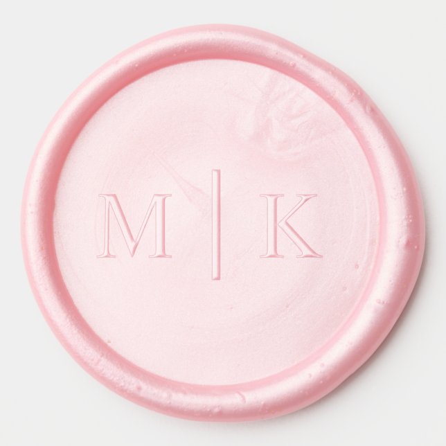Simple Monogram Wedding  Wax Seal Sticker (Front)