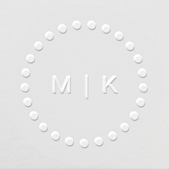 Simple Monogram with Dotted Frame  Embosser (Design)