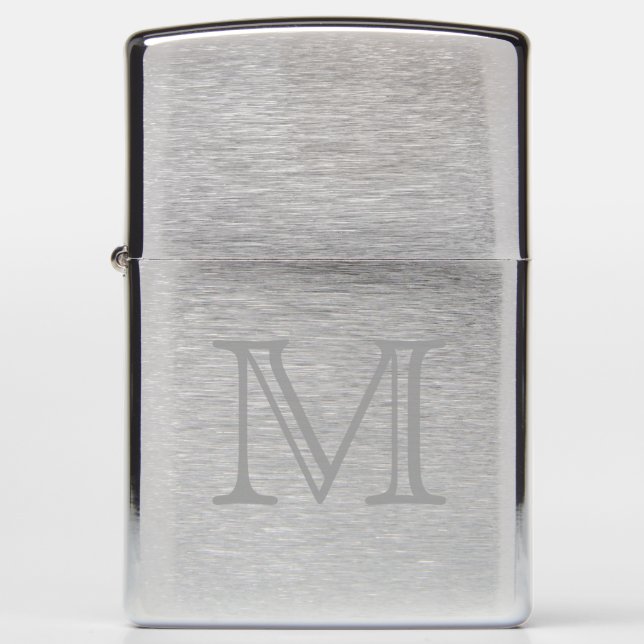Simple Monogram Zippo Lighter (Front)