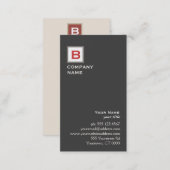 Simple Monogrammed Executive Business Card (Front/Back)