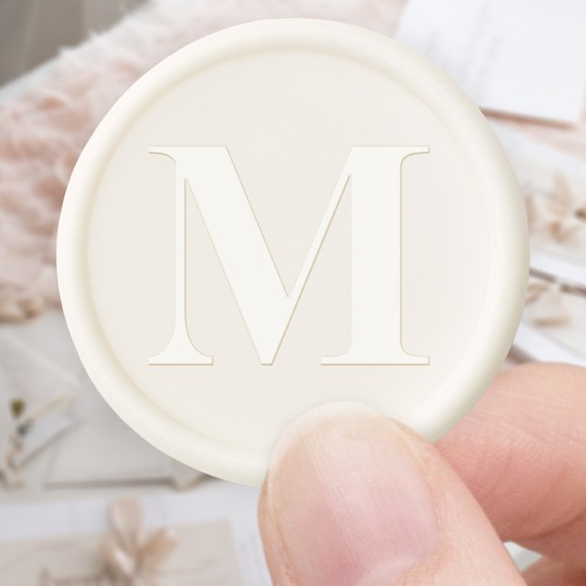 Simple Monogrammed Initial Elegant Typography Wax Seal Sticker (Creator Uploaded)