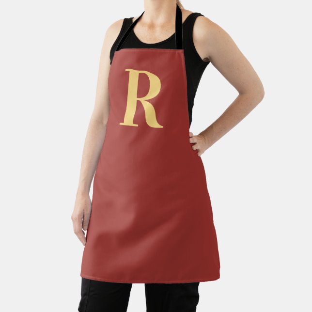 Simple Monogrammed Modern Apron (Insitu)