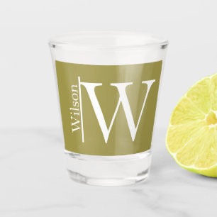 Simple Monogrammed Name Personalized Shot Glass
