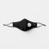 simple monogrammed volleyball premium face mask (Front)