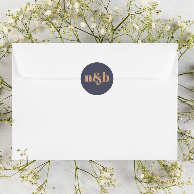 Simple Monogrammed Wedding Envelope Seal (Creator Uploaded)