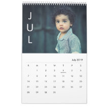 Simple Month minimalist Photo Calendar