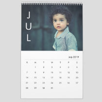 Simple Month minimalist Photo Calendar