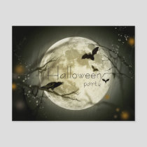 Simple Moon Halloween Party Adult Invitations