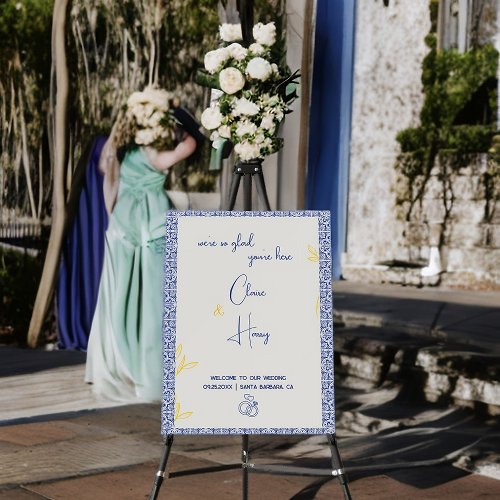 simple Moroccan_Inspired welcom sign Wedding 
