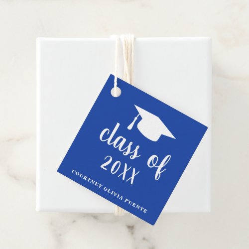 Simple Mortar Board Modern Graduation Favor Tags