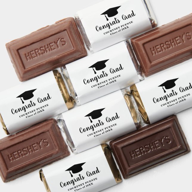 Simple Mortar Board Modern Graduation Hershey's Miniatures (Assorted)
