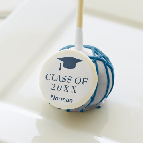 Simple Mortar Board Navy Blue Graduation Cake Pops