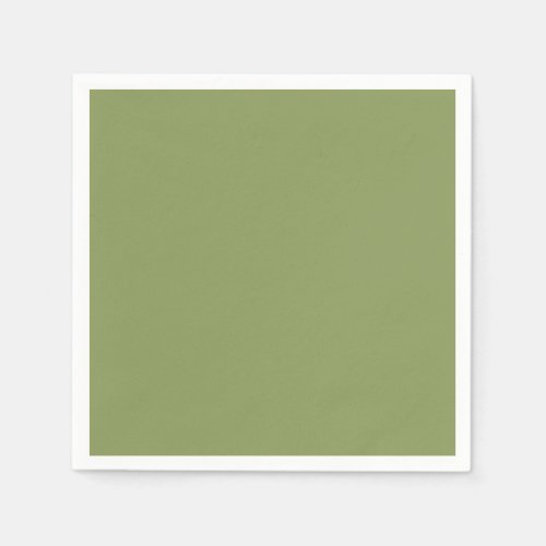 Simple Mossy Green No Typography Napkins