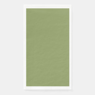 Simple Mossy Green No Typography Paper Guest Towels