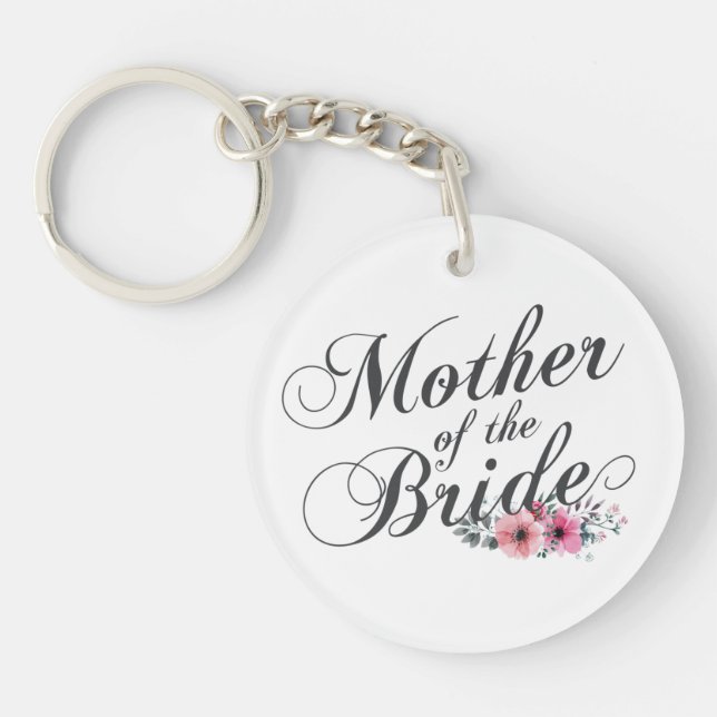 Simple Mother of the Bride Wedding | Keychain (Front)