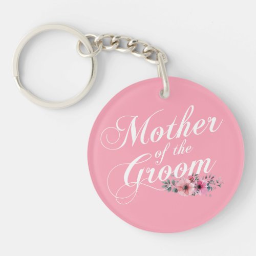 Simple Mother of the Groom Wedding  Keychain