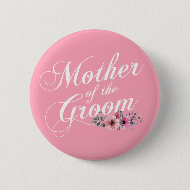 Simple Mother of the Groom Wedding | Pin Button (Front)