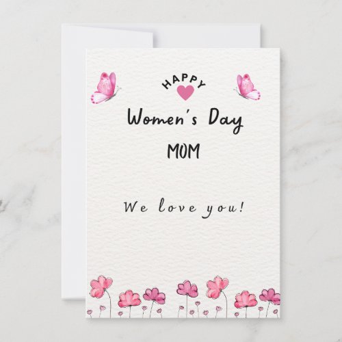 Simple Mother _ Womens Day _ Greeting Card