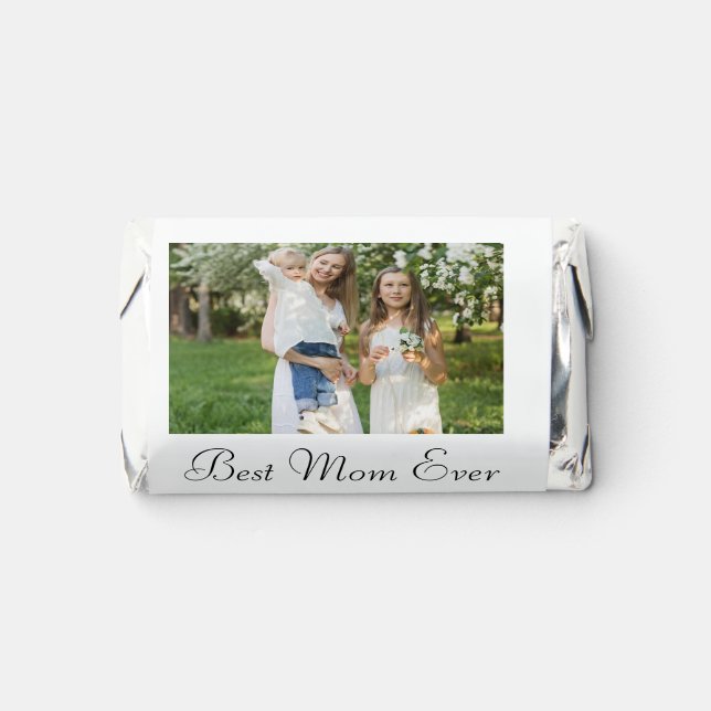 simple mothers day best mom ever add name photo te hershey's miniatures (Front)