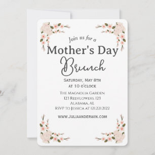 Simple Mother's Day Celebration Floral theme Invitation
