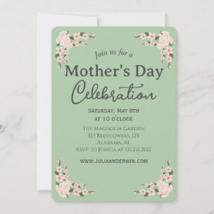 Simple Mother's Day Celebration Floral theme Invitation