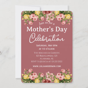 Simple Mother's Day Celebration Floral theme Invitation