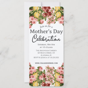 Simple Mother's Day Celebration   Floral theme Invitation