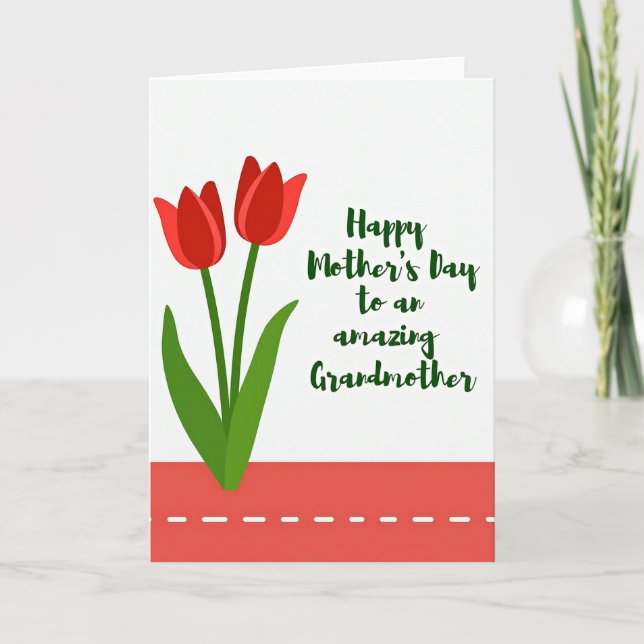 Simple Mothers Day Floral Card (Front)