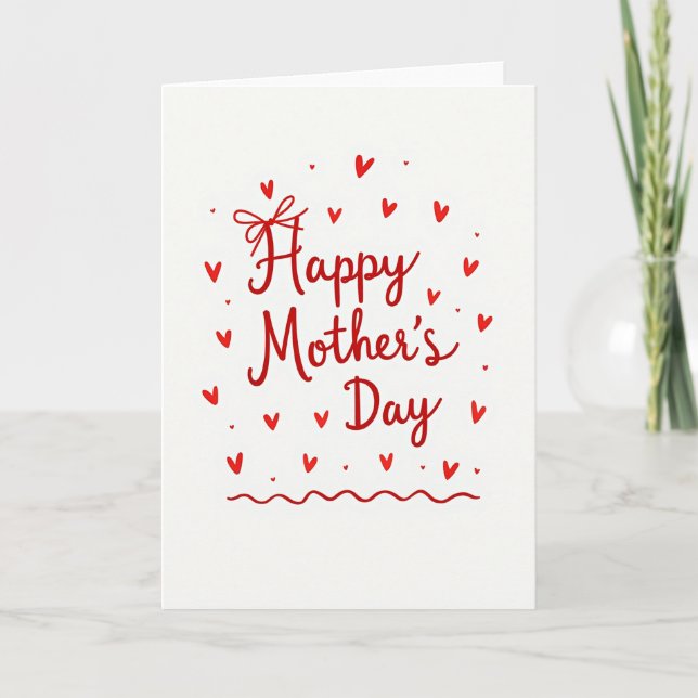 Simple Mothers Day Graphic Card (Front)