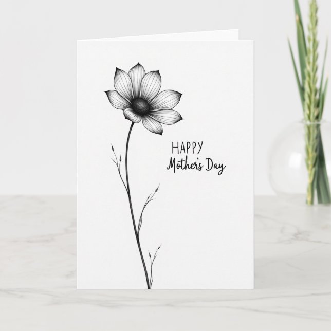 Simple Mothers Day Wishes Card (Front)