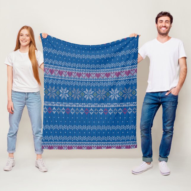 Simple Motifs Pattern 3 Fleece Blanket (In Situ)