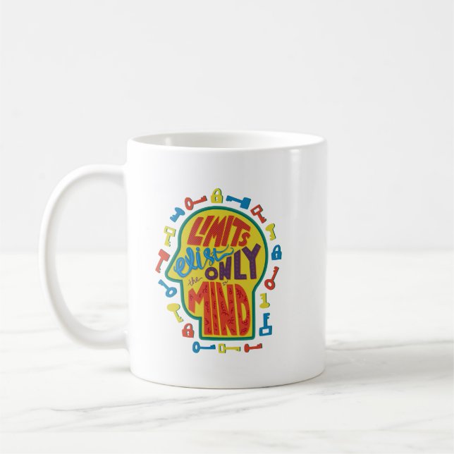 Simple Motivational Vibrant quote Lightbulb Clean Coffee Mug (Left)