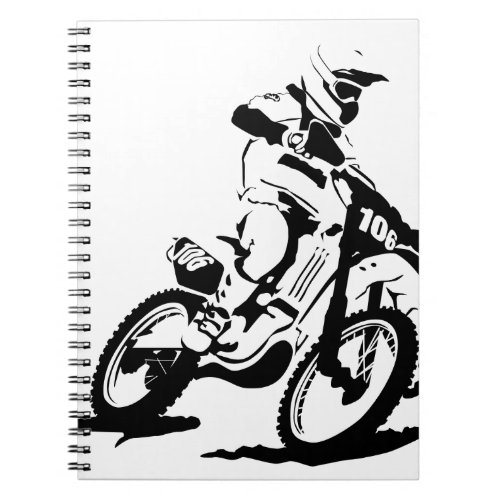 Simple Motorcross Bike and Rider Notebook
