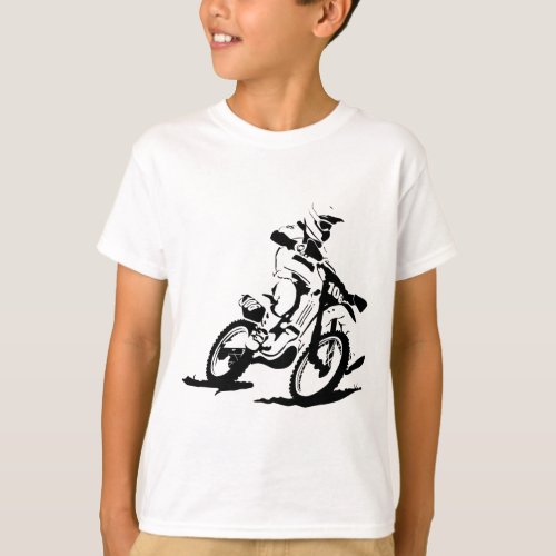 Simple Motorcross Bike and Rider T_Shirt