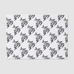 Simple Motorcross Bike and Rider Tissue Paper