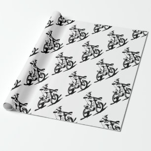 Simple Motorcross Bike and Rider Wrapping Paper