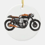 Simple Motorcycle - Cafe Racer 750 Drawing Ceramic Ornament at Zazzle