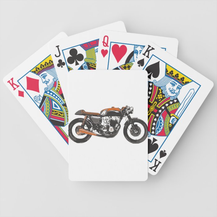 Simple Motorcycle   Cafe Racer 750 Drawing Playing Cards