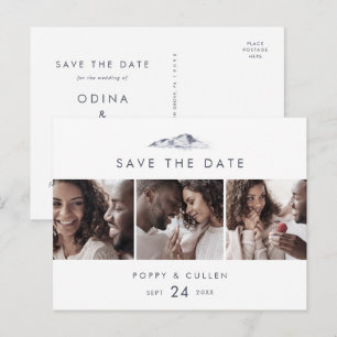 Simple Mountain 3 Photo Template Save the Date