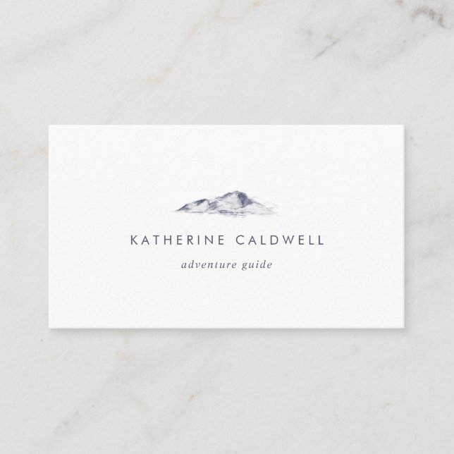 Simple Mountain Business Card (Front)